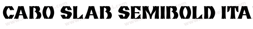Cabo Slab Semibold Italic字体转换